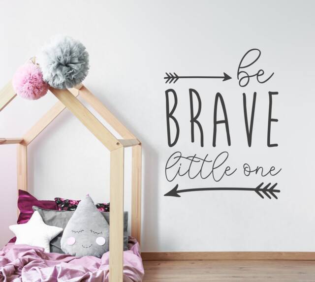 Be Brave Little One Wall Decal, Arrow Nursery Decals, Adventure Vinyl Quotes, Decals - image 1