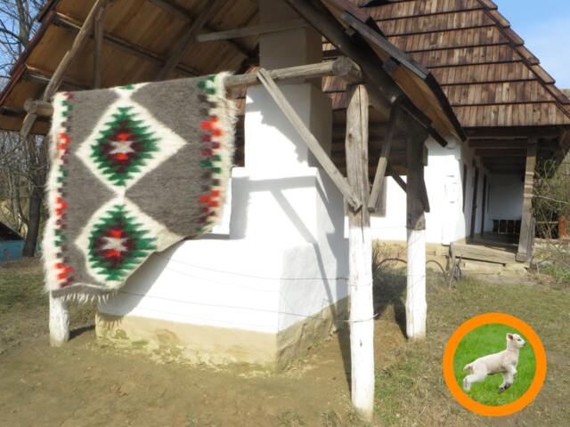 Handmade Wool Blanket Tribal Aztec Rug, Southwestern Cabin Decor - image 1