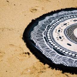 Round Beach Towel 150cm - 60Inch Bridesmaid Gift Bride Hens Night Boho Bohemian Summer Wedding Broom Rustic Nomad Cotton - thumbnail 4