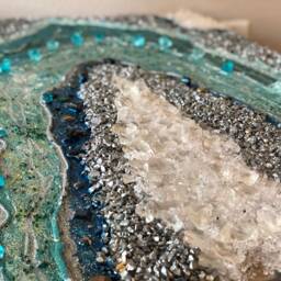 Silver & Turquoise Goede Art Canvas - thumbnail 2