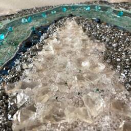 Silver & Turquoise Goede Art Canvas - thumbnail 4