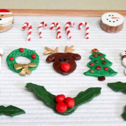 Handmade Clay Christmas Letterboard Ornaments, Holiday Decor - thumbnail 2