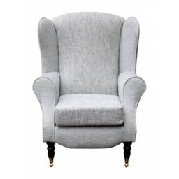 Floral Wingback Armchair Handmade Upholstered Fireside Accent Chair - thumbnail 2