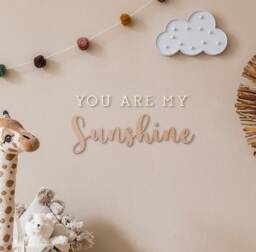 You Are My Sunshine Wooden Sign - For Nursery Wall Decor Art Baby Room - thumbnail 1