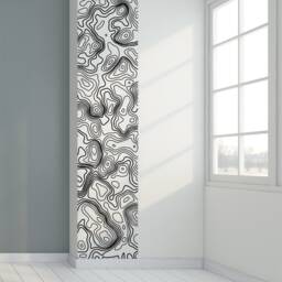 Sale Topography Map Wall Decal Abstract Contour Line Pattern - thumbnail 2