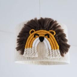 Lion Lampshade Boho Macrame Safari Nursery Light - thumbnail 3