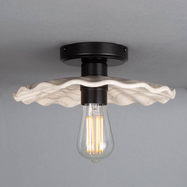 Kapok Marbled Ceramic Ceiling Light 10.6 - image 1
