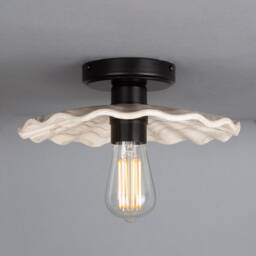 Kapok Marbled Ceramic Ceiling Light 10.6