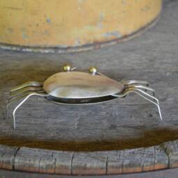 Spoon Crab Silverware Sculpture Vintage Silver Plated Metal Handmade - Victor Fritch - thumbnail 3