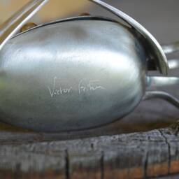 Spoon Crab Silverware Sculpture Vintage Silver Plated Metal Handmade - Victor Fritch - thumbnail 4