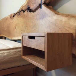 Platform Storage Bed With Live Edge Headboard - thumbnail 2