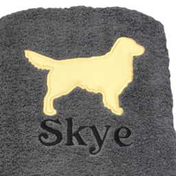 Personalized Golden Retriever Embroidered Bath Towel Dog Lover Gift - thumbnail 3