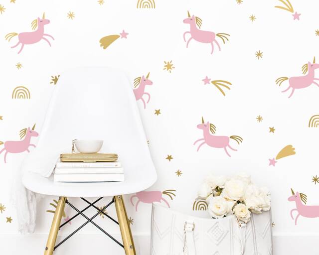 Unicorn Wall Decals - Nursery Decor, Kids Room Stickers, Art, Bedroom Decor - image 1