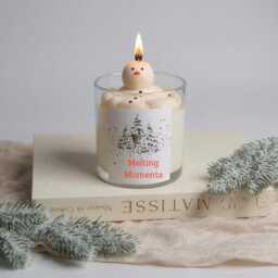 Melting Snowman Christmas Candle, Secret Santa Gift, Christmas Table Decor, Funny Xmas Candle Gift, Festive Candle Gift For Her, Winter - thumbnail 2