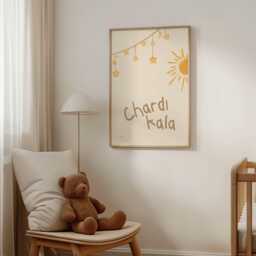 Chardi Kala Print - Sikh Nursery Wall Art South Asian Baby Room Decor Playroom Poster - thumbnail 3