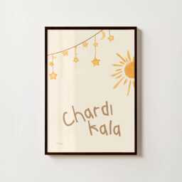 Chardi Kala Print - Sikh Nursery Wall Art South Asian Baby Room Decor Playroom Poster - thumbnail 1