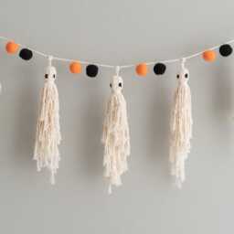 Halloween Decor, Macrame Scary Halloween, Garland, Dorm Boho Wall Art, Birthday Gift V76 - thumbnail 1