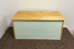 Country Style Ottoman Shoe Storage Box Seat Bench Chest Sage Pine Oak Solid Wood