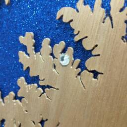 Lake Norman Mahogany Wood Cutout Sparkling Blue Water, Personalized Home Location - thumbnail 2