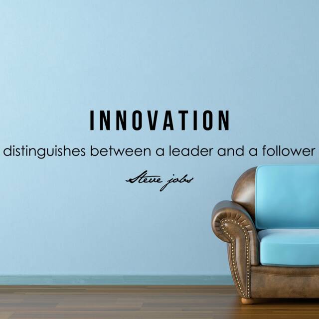 steve Jobs Innovation Inspirational Motivational Wall Decal Quote Art For Home Living Room Office Decor Decorations 48x13 In - image 1