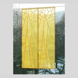 Pojagi Patchwork Curtain/ Divider Traditional Sheer Silk, Korean Authentic Skills, Customizable Size/Color/Pattern
