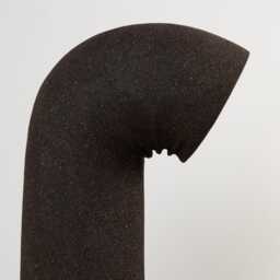 Handmade Ceramic Desk Lamp, Minimalist Light, Black Clay Contemporary Design, Unique Sculptural Lighting - thumbnail 2