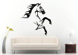 Jumping Running Horse Beautiful Gorgeous Graceful Animal Creature Wall Decal Vinyl Sticker Mural Room Decor L650 - thumbnail 1