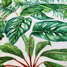 Cushion Cover With Green Tropical Palm Leaves - Double Sided Printing Throw Pillow On The Soft Chenille Fabric Multi Size Options - thumbnail 2