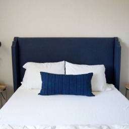 striped African Indigo Lumbar Pillow - thumbnail 4