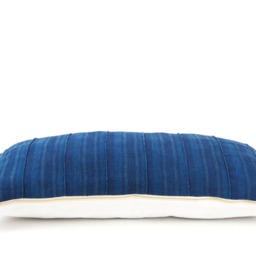 striped African Indigo Lumbar Pillow - thumbnail 2