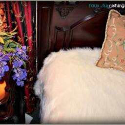 White Faux Fur Bedspread, Shaggy Shag Throw Blanket With Minky Lining - thumbnail 4