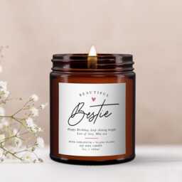 Bestie Personalised Soy Wax Candle, Aromatherapy Scents - Relaxation & Wellbeing - thumbnail 1
