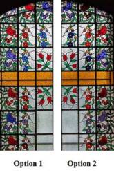 Door Wall Sticker Stained Glass Window With Flowers/Stained Film/ Decal Decals - thumbnail 3
