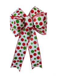 White Red Green Christmas Wreath Bow Decoration Holiday Bows Lantern Gift Xmas Monster - thumbnail 1