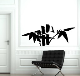Wall Vinyl Decal Bamboo Branch With Leaves Living Room Sticker - #2718Dn - thumbnail 1