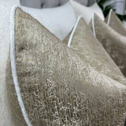 Luxury Cushion Cover, Pillow Scatter Cushions, Pillow, Piped Cushion, Throw Pillows - Made To Order Blake Gold Ivory - thumbnail 2