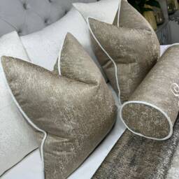 Luxury Cushion Cover, Pillow Scatter Cushions, Pillow, Piped Cushion, Throw Pillows - Made To Order Blake Gold Ivory