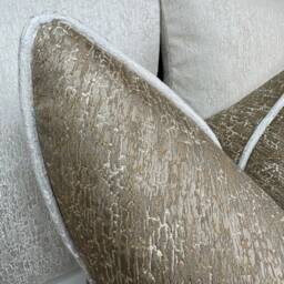 Luxury Cushion Cover, Pillow Scatter Cushions, Pillow, Piped Cushion, Throw Pillows - Made To Order Blake Gold Ivory - thumbnail 4
