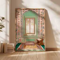 Islamic Prayer Room Poster, Muslim Gift Wall Art, Architecture Print, Middle Eastern Decor, Mosque Art Prints - thumbnail 2