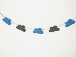 Cloud Garland - Playroom Decor Nordic Nursery Decoration Cloud Room - thumbnail 3