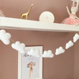 Cloud Garland - Playroom Decor Nordic Nursery Decoration Cloud Room - thumbnail 1