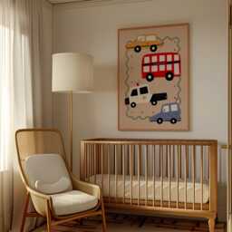 Nursery Cars Print, Boys Room Decor, Illustration Wall Art, Eclectic Nursery, Kids Room, Play Unframed - thumbnail 2