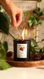 Mulled Wine Soy Candle Autumn Vegan Cinnamon Fall Home Decor Gift For Her Birthday - thumbnail 1