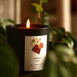 Mulled Wine Soy Candle Autumn Vegan Cinnamon Fall Home Decor Gift For Her Birthday - thumbnail 3