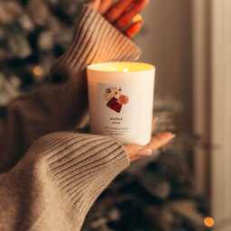 Mulled Wine Soy Candle Autumn Vegan Cinnamon Fall Home Decor Gift For Her Birthday - thumbnail 2