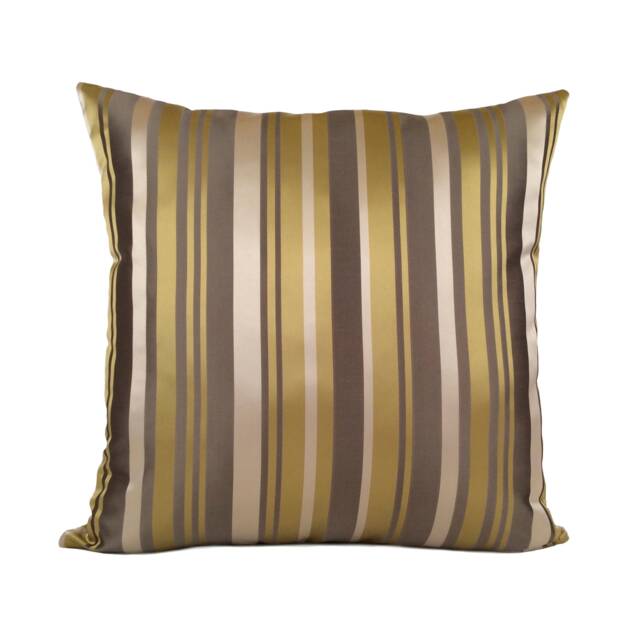 Cream Gray Olive Green Throw Pillow Cover, Decorative Cushion Covers, Toss Satin Blend Striped Pillowcase, Modern Trendy Accent Home Decor - image 1