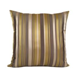 Cream Gray Olive Green Throw Pillow Cover, Decorative Cushion Covers, Toss Satin Blend Striped Pillowcase, Modern Trendy Accent Home Decor - thumbnail 1