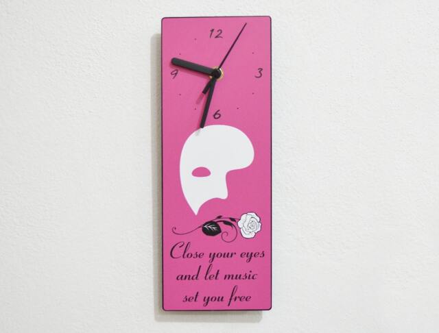 Phantom Of The Opera Quotes - Close Your Eyes & Let Music Set You Free -Wall Clock - image 1