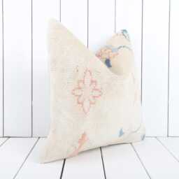 Vintage Turkish Kilim Pillow Cover Bohemian Accent Cushion - 16x16 - thumbnail 3