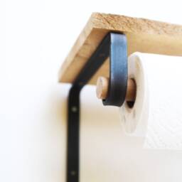 Closet Rod Shelf Bracket Paper Towel Holder - Heavy Duty Bracket, Diy Industrial Modern - thumbnail 3